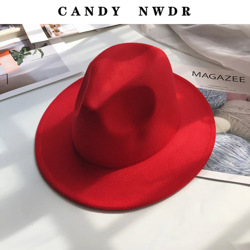 Women's Autumn & Winter Felt Fedora - Wide Brim Retro Hat