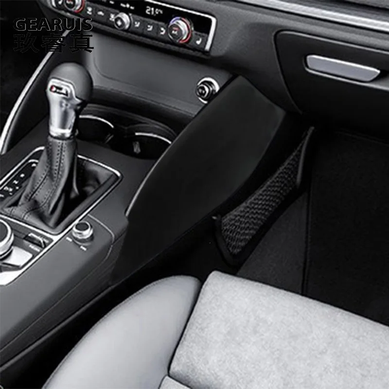 Suede leather Car Wrapping ABS Car Center Console Both Side Panel Cover Sticker Trim For Audi A3 8V S3 Interior Auto Accessories