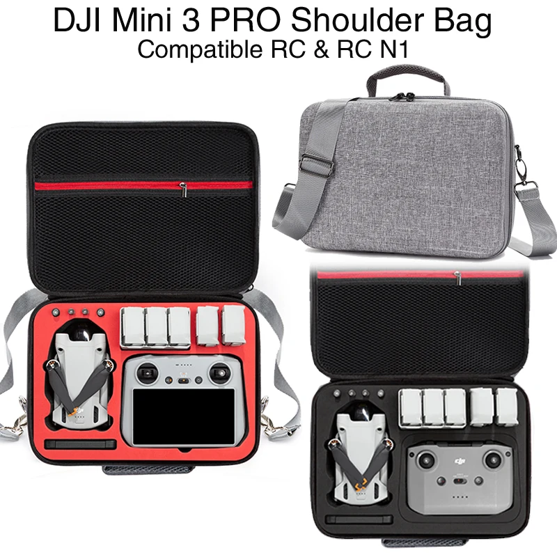 For Dji Mini 3 Drone Storage Bag Shoulder Strap Carrying Case Remote