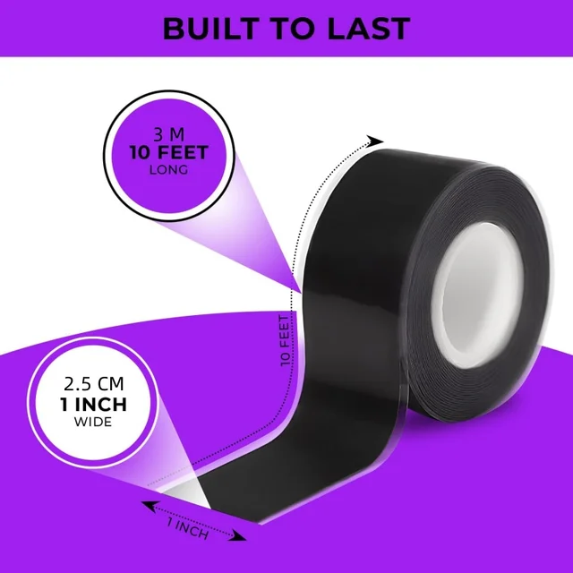 Silicon Grip Tape for Pull Up Bar - Non-Slip Fusion Silicon Wrap for Barbells, Dumbbells, Sports and Gym Equipment 1 IN X 10 FT 2