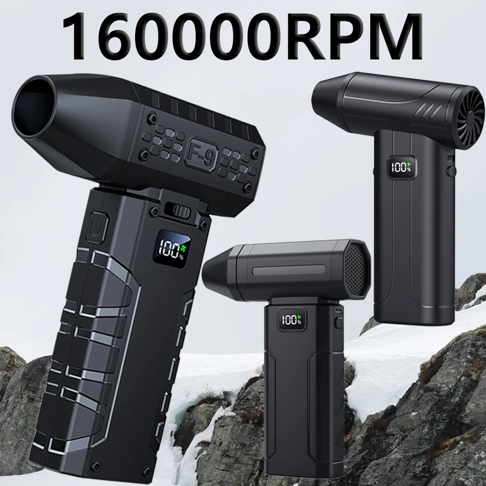 Ventilateur violent puissant 160000 tr/min Turbo Jet ventilateur pour voiture ventilateur d'air sans fil avec écran d'affichage 6000 mAh ventilateur de poussière Portable