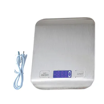 Bilancia per alimenti Bilancia da cucina con funzione tara unità Display LCD Bilancia digitale in acciaio inossidabile da 0,05 Oz/1g per cuocere al forno, cucinare, dieta 1