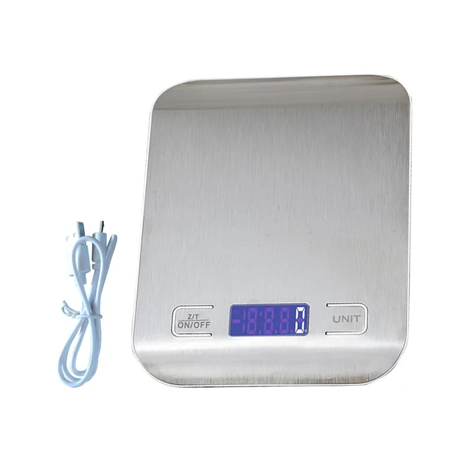 Bilancia per alimenti Bilancia da cucina con funzione tara unità Display LCD Bilancia digitale in acciaio inossidabile da 0,05 Oz/1g per cuocere al forno, cucinare, dieta 1