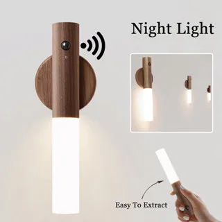LED Wood USB Night Light 1