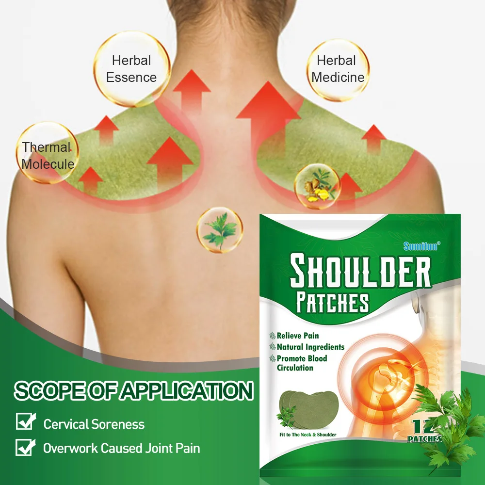 Wormwood Pain Relief Patch 12pc For Shoulder Cervical Neck Joint
