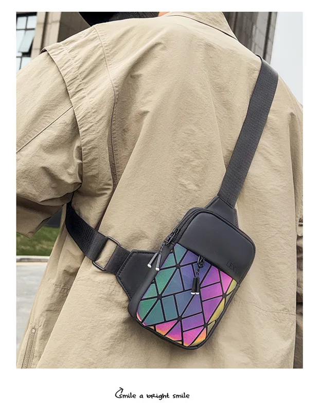 New Universal Crossbody Small Bag Casual Rhombus Grid Shoulder Fashion Mobile Phone Breast Bag Premium Crossbody Bag