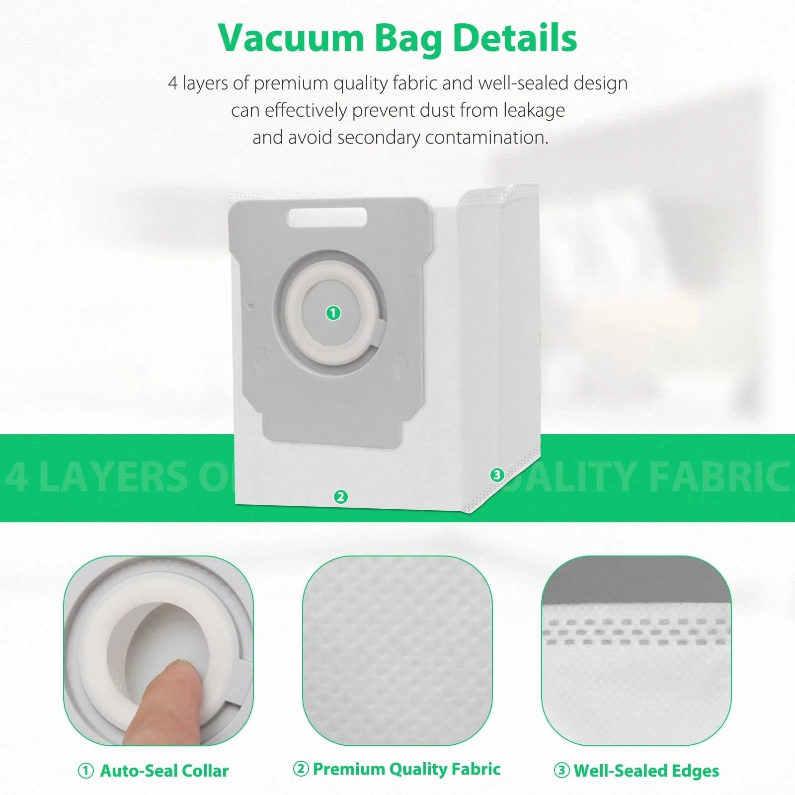 Dust Bag For iRobot Roomba i3 i3+ / i4 i4+ / i6 i6+ / i7 i7+ / j7 j7+ / i8+ / S9 S9+ Robot Vacuum Cleaner Accessories Dust Bags