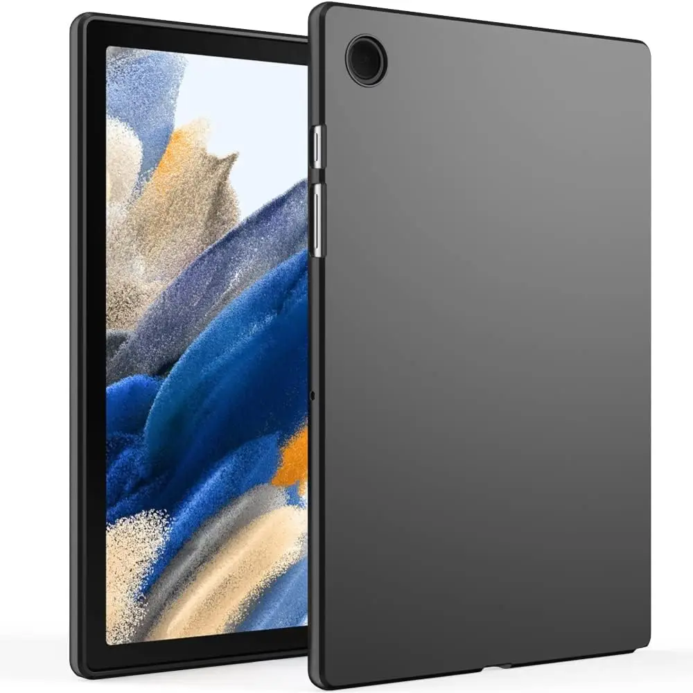 Capa Flexível e Macia de Silicone Capa Preta Tampa Traseira Samsung Galaxy Tab a a7 Lite a8 S5e s6 Lite s7 s8 s9 Plus fe