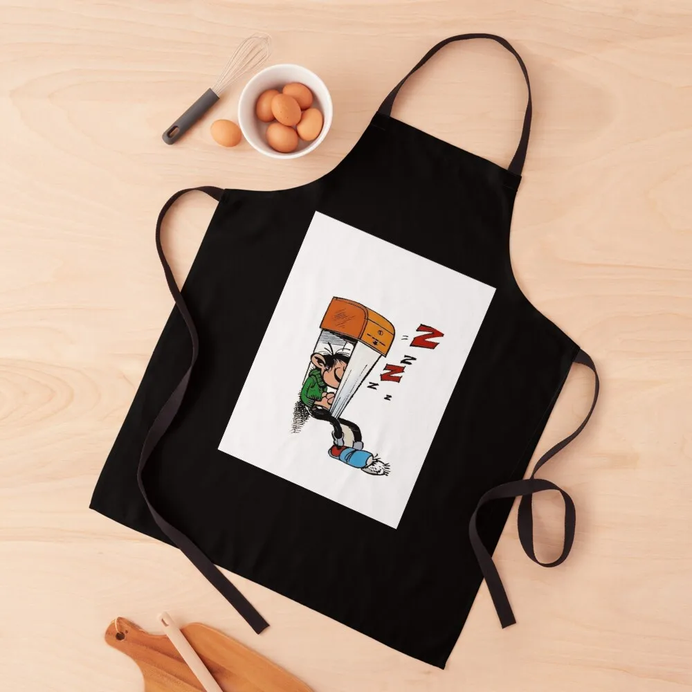 Gaston lagaffe Graphic Apron cleanings For Cooking christmas Woman Kitchen Apron