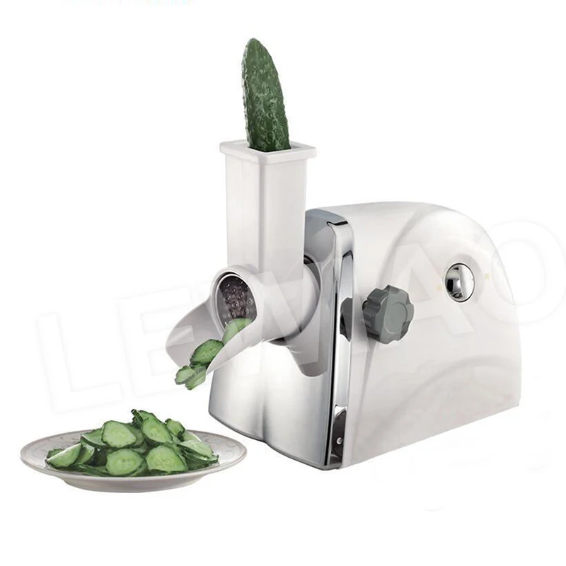 LEWIAO Electric Cheese Ham Grater Commercial Butter Slicer Shredder 300w Vegetable Shredded Slicing Machine 6