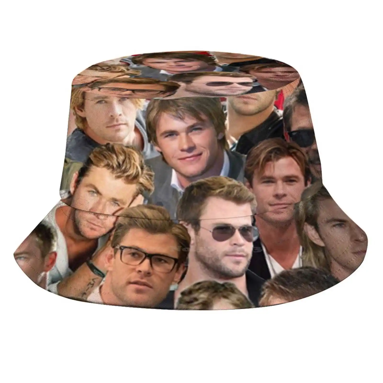 

Chris Hemsworth Collage Women Men Fisherman Hats Bucket Caps Chris Hemsworth