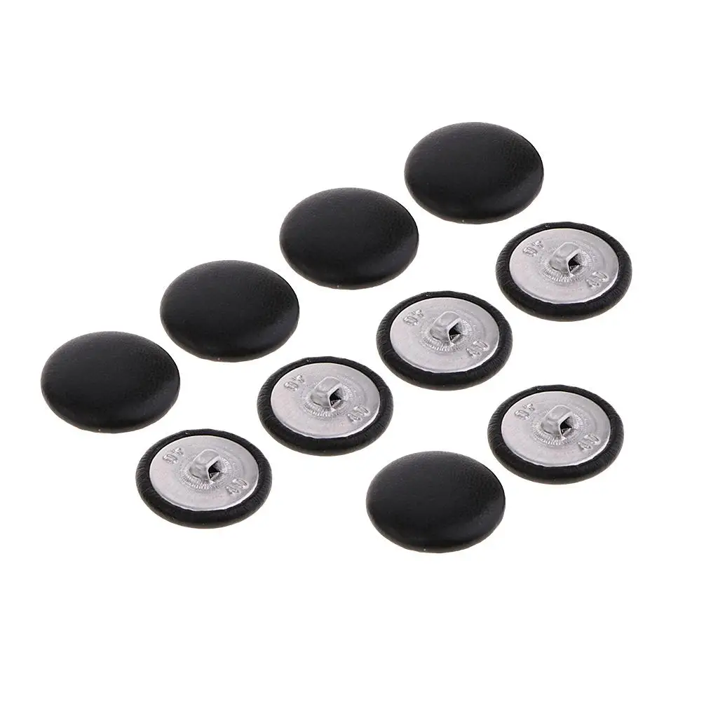 10Pcs Artificial Leather Covered Upholstery Buttons Sewing Crafts 25mm Round 3