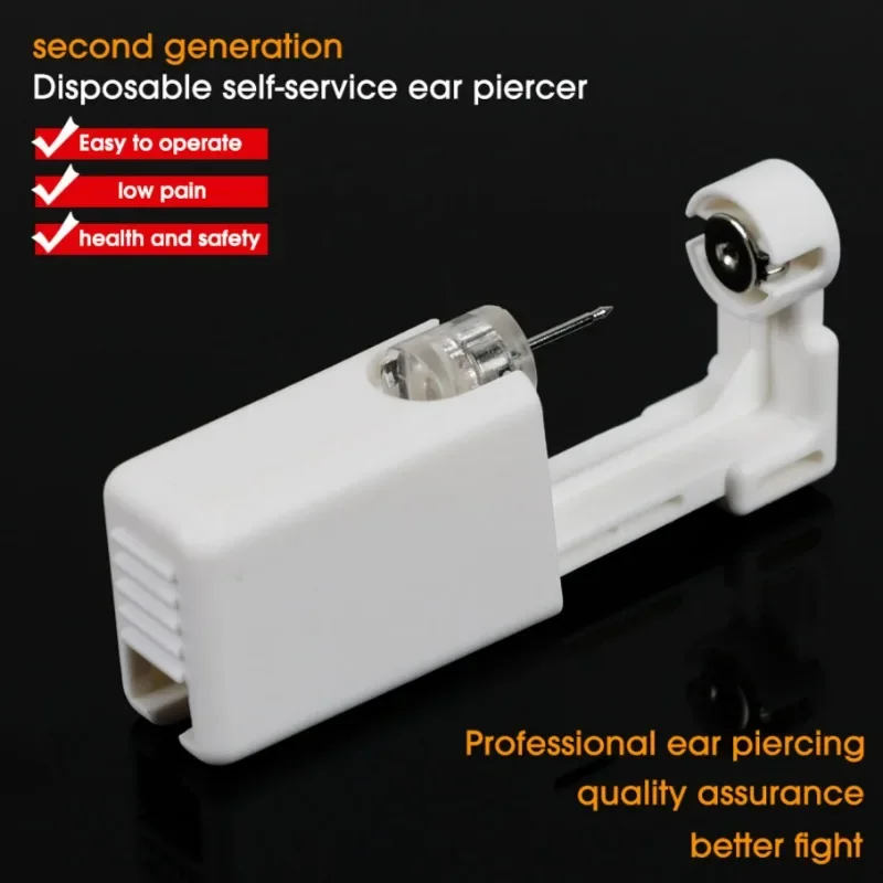 Solid Color Ear Piercer Sterile Ear Puncher Quick Operation Prevent Inflammation Earlobe Punching Gun Aseptic Piercing Gun ear piercing tool piercing tool