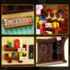 921PCS Cat Grocery Store Building Blocks Creative City Street Scene MOC Model Bricks Set With Lights Kids Educational Toys Gifts 4
