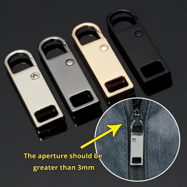 4pcs/8pcs Detachable Zipper Pull, Multi Color Replacement Zipper Accs For Jeans & Backpack, Sewing Tools 5