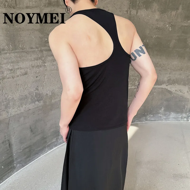 

Майка NOYMEI Мужская облегающая, Модный Универсальный однотонный пикантный жилет без рукавов, модель WA4273 на лето, 2024