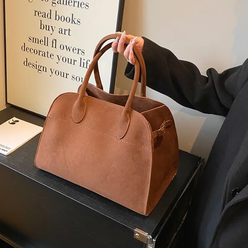 Women's Autumn Velvet Tote Bag Large Capacity