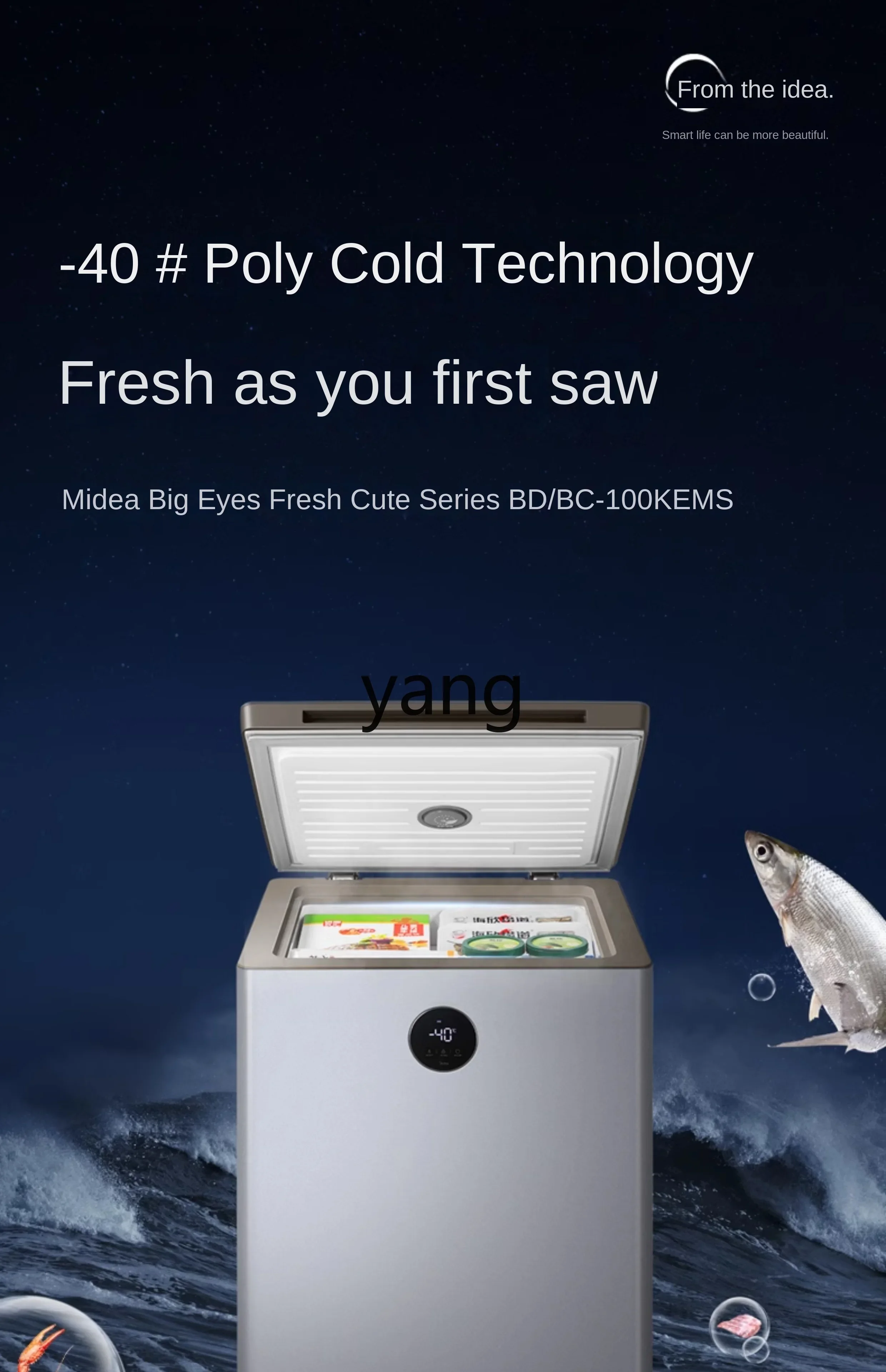 Yjq 100L Household Small Frost Free Refrigerator Ultra-Low Temperature Quick-Freezing Horizontal Refrigerated Cabinet Freezer