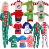 Doll Clothes Christmas Jumpsuit Sweater Short Sleeve For Barbies Accessories Cute Snowman Pattern For Big Elf Dolls,Holiday Gift 1