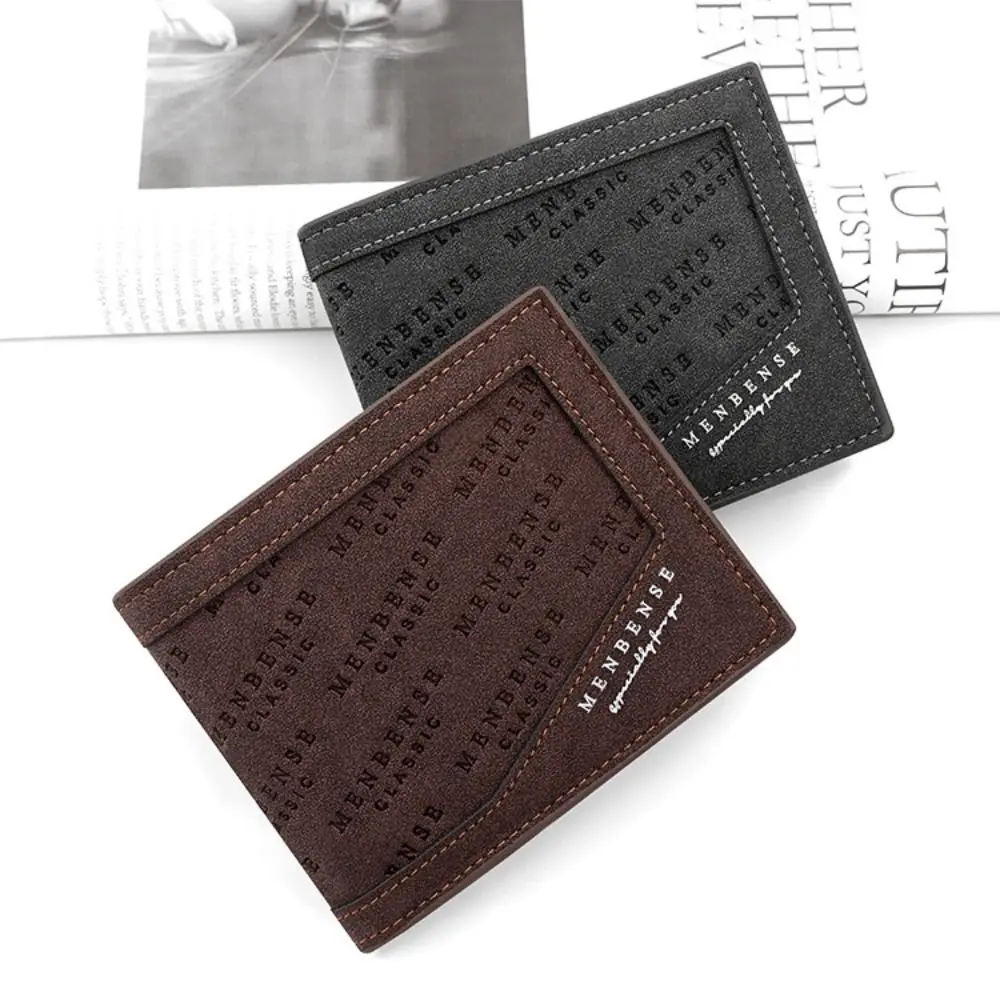 

Large Capacity Two Fold Wallet Fashion Leisure PU Leather Men's Short Wallet Multi-position Soft PU Coin Purse Travel