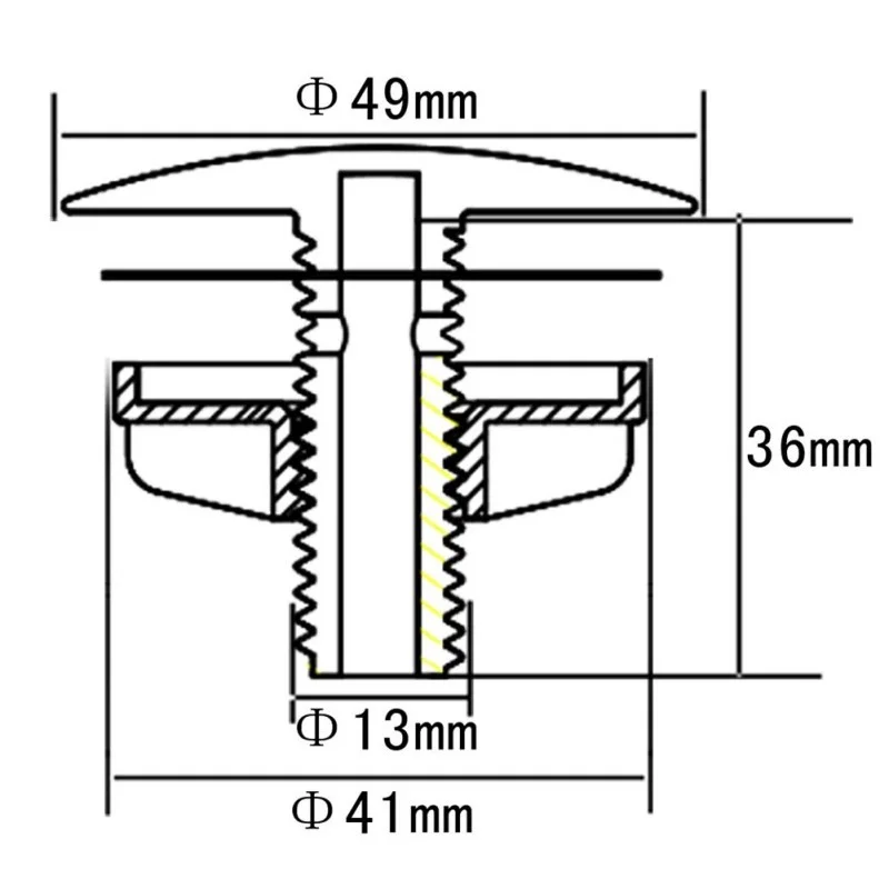16-35mm 오버플로우 구멍이 있는 주방 싱크대 수도꼭지 물마개 4개, 플라스틱 주방 싱크대 수도꼭지 세면대