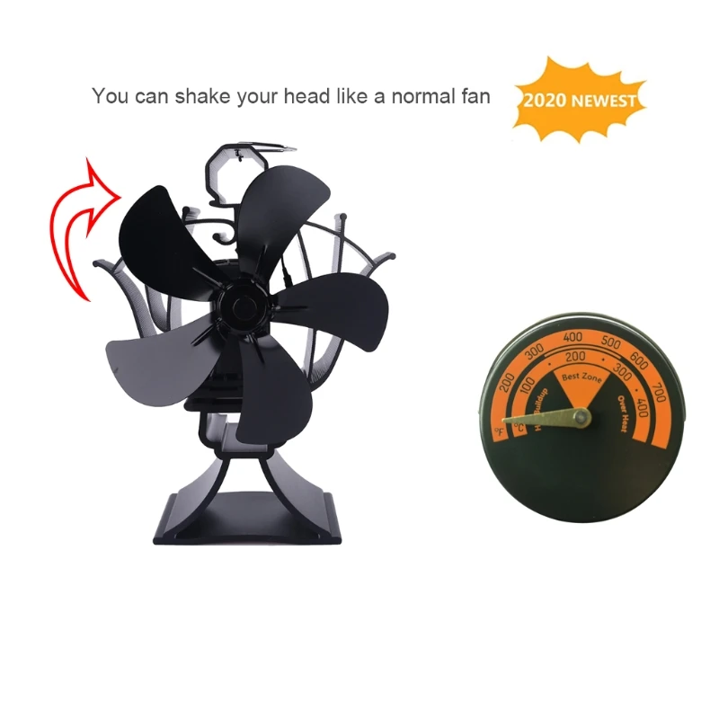 Magnetic Fireplace Fan Stove Thermomete Log Wood Burner Temperature Gauge stove fan wood burning stove