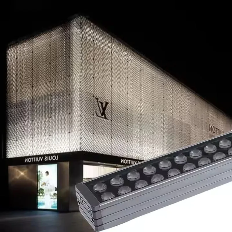 Outdoor LED Wall Washer IP65 Waterproof 18W 36W 72W RGB LED Linear Washer Light for Architectural Building Facade Lighting