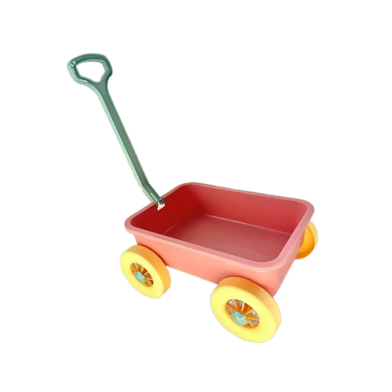 Beach Toy Cart Small Wagon Toy Portable Sand Toy Multipurpose Pretend Play Wagon for Household Yard Seaside Gardening Children