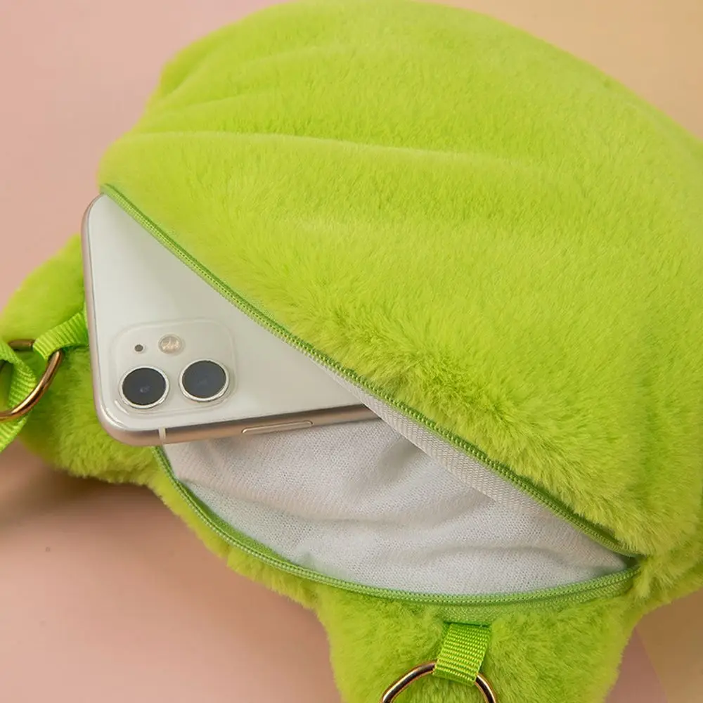Cartoon Plush Frog Cute Coin Purses Zipper Change Purse With Keychain Small  Headphone Lipstick Bag Mini Wallet