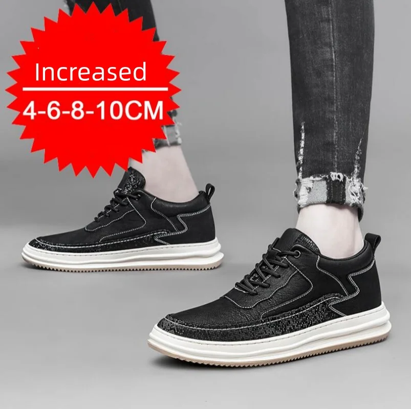 Herren Elevator Sneaker Aus Echtleder Für 8cm Mehr Körpergröße_voghion.com