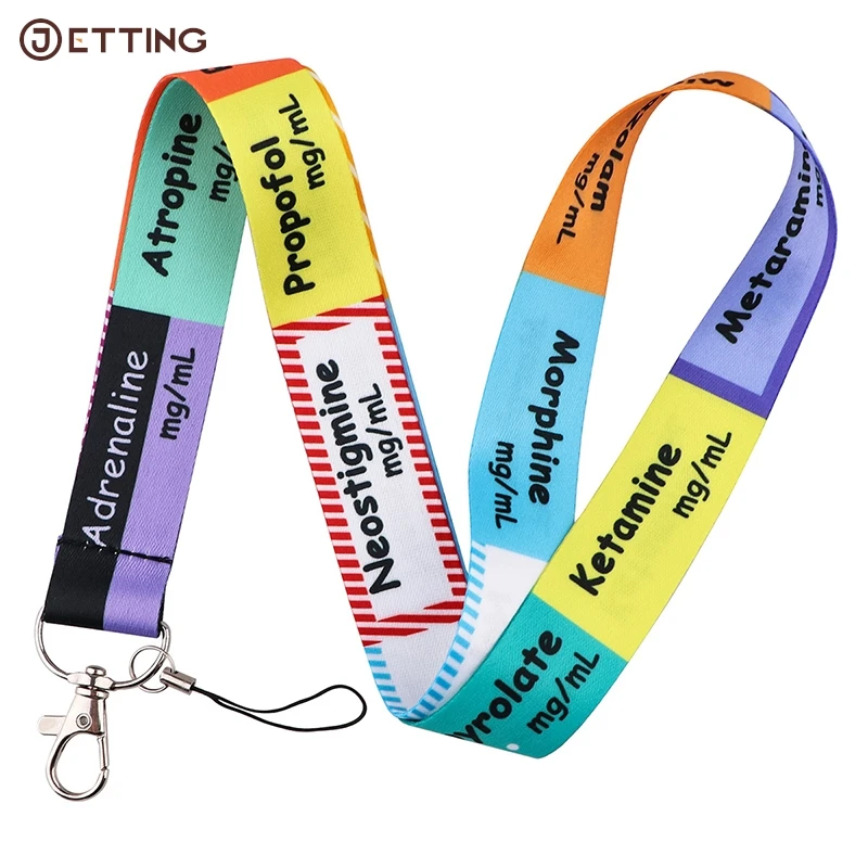 

1PCS Lanyard Keychain ID Card Pass Gym Mobile Phone USB Badge Key Ring Holder Neck Straps Lanyards Keychain Holder