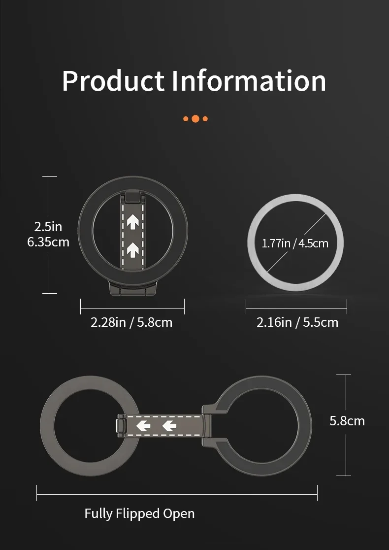 Magnetischer Telefonringhalter mit starkem Griffdesign
