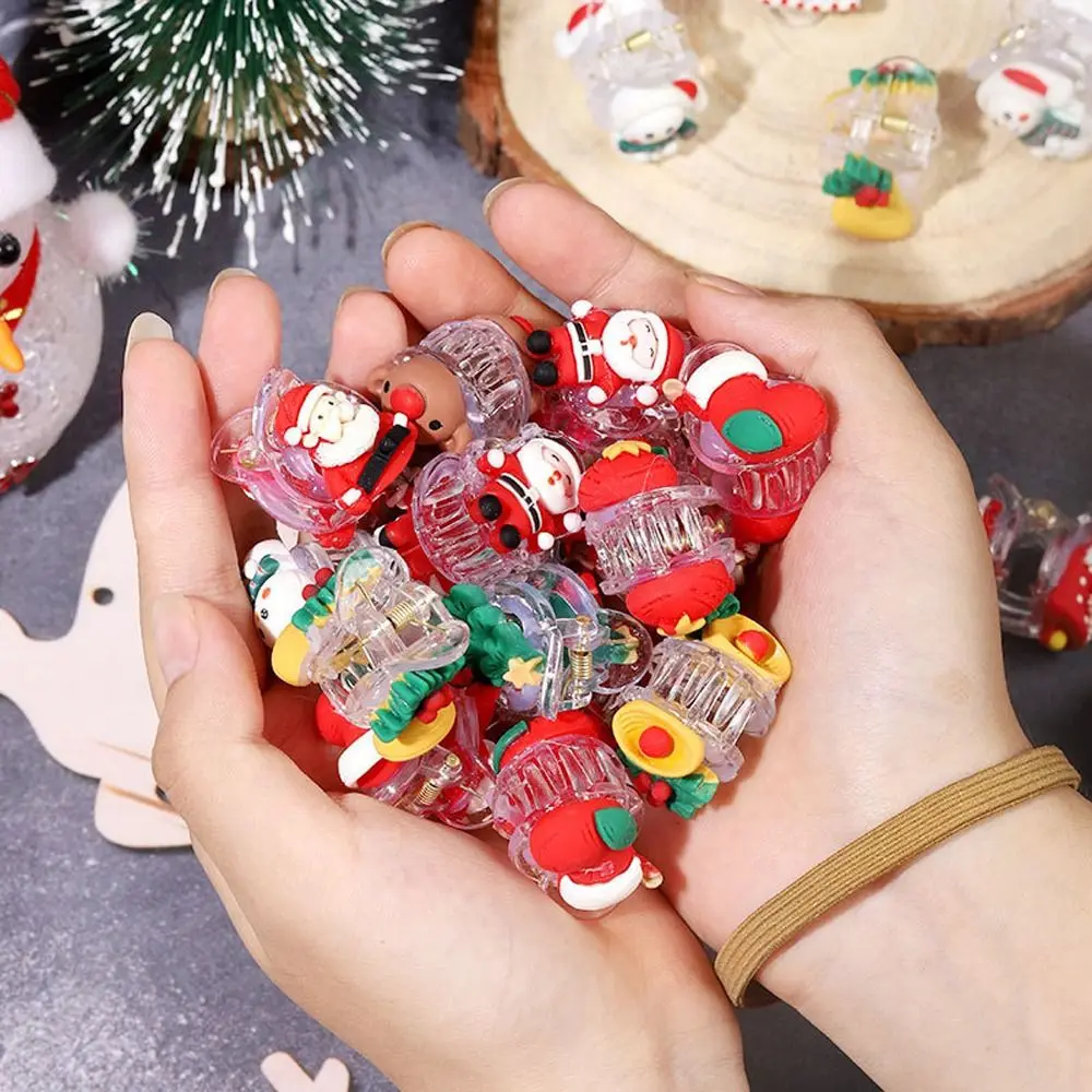 Bangs Clip Hair Accessories Jewelry Gift Hairwear New Year Hair Crab Christmas Hair Clip Korean Style Barrette Mini Hair Claw