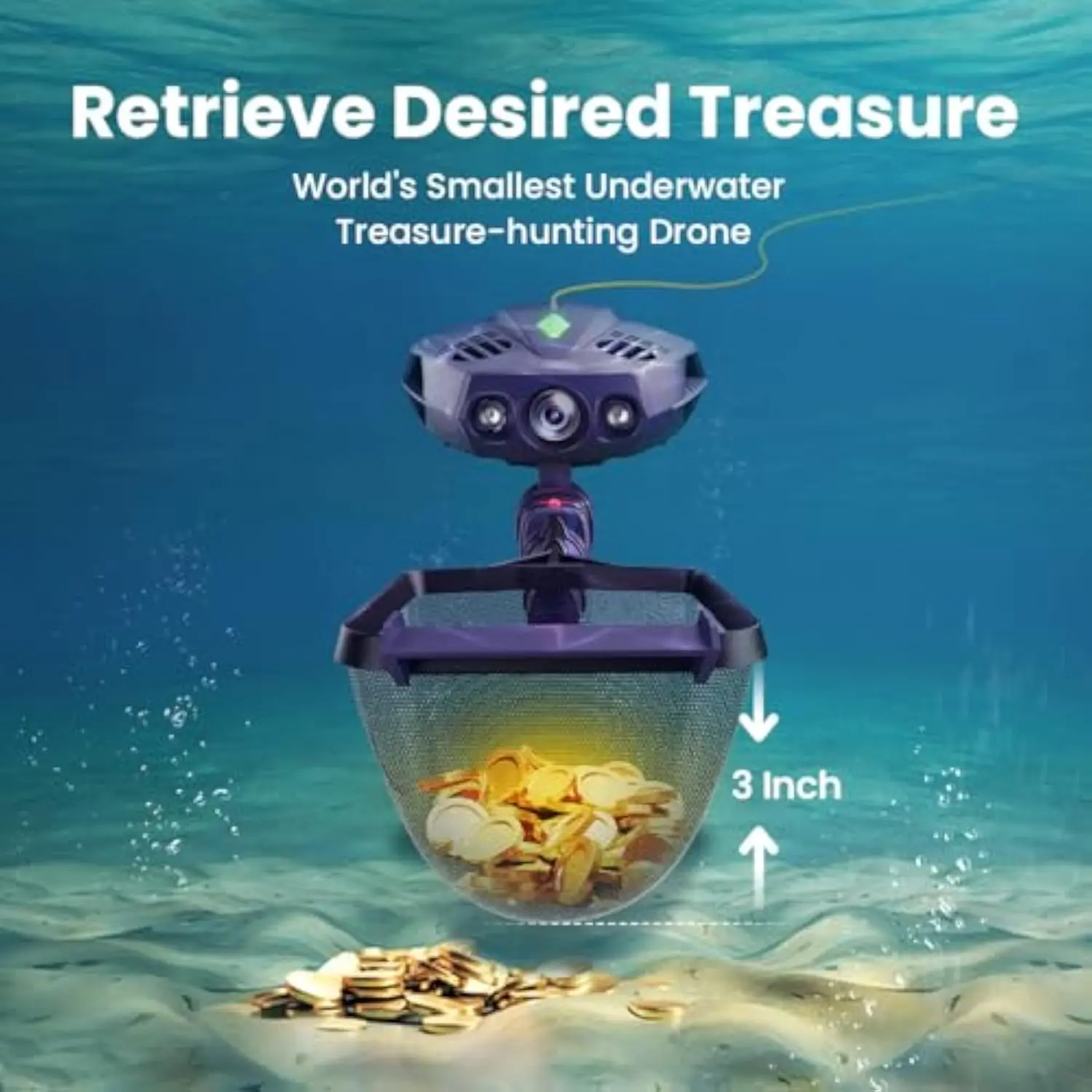 Drone sous-marin CHASING Dory Explore avec détecteur de métaux pour chasse au trésor et exploration 14.5m