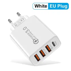 Total 20W Multi - Port USB PD Wall Charger Adapter - EU White