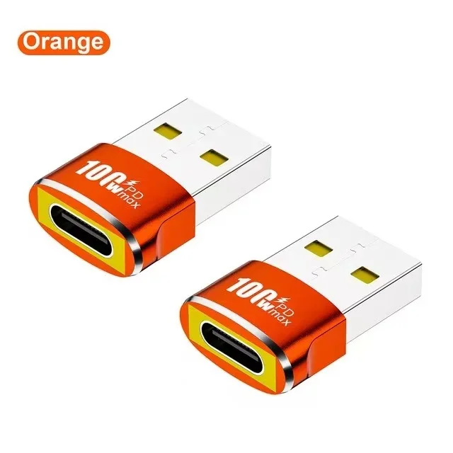 USB to Type C OTG Adapter - PD100W Fast Charging Connector (1/2/5 Pack)