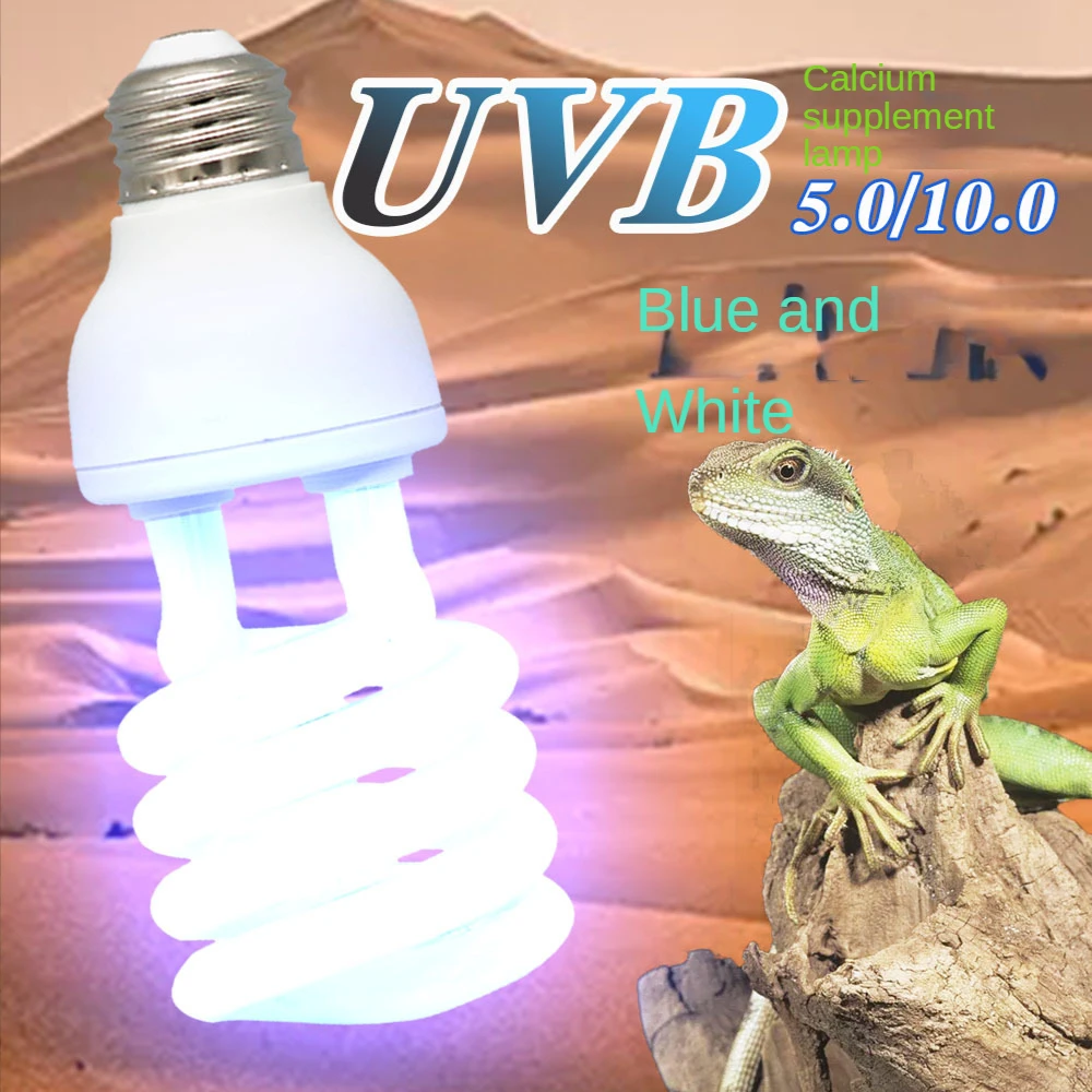 

UVB Calcium Supplement Lamp, Pet Heating Light, UVB Reptile Light Bulb For Turtle, Lizard Crawler, Rainforest 5.0, Desert 10.0