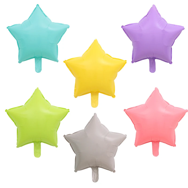 

10Pcs 18Inch Macaron Color Star Shaped Balloons Rainbow Foil Balloons Wedding Birthday Party Decorations Baby Shower Supplies