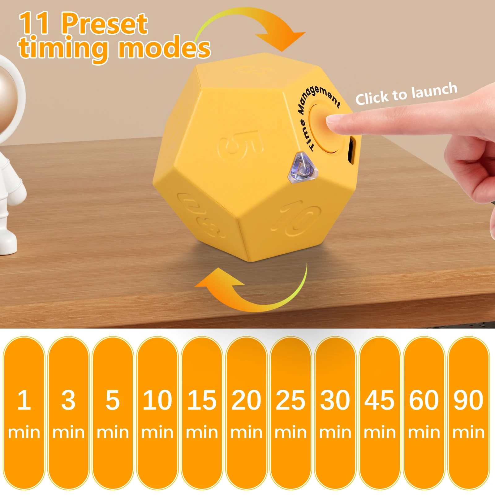 TIMER FLIP SENSORE di gravità timer cubo reattivo timer sportivo cucina