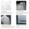 50pcs Packaging Bags Frosted Bag Zipper Plastic Bag Poly Bags Resealable Slider Closure Storage Bag Pouch for T Shirts Clothes 5