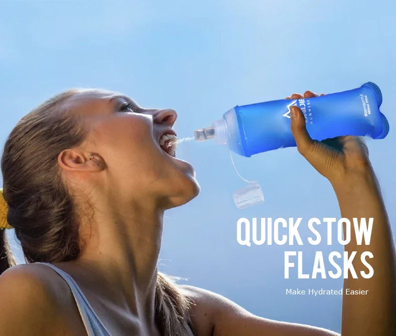 Foldable Silicone Water Bottle Outdoors Traveling Sport Running Cycling Kettle 250-600ML Miwayer