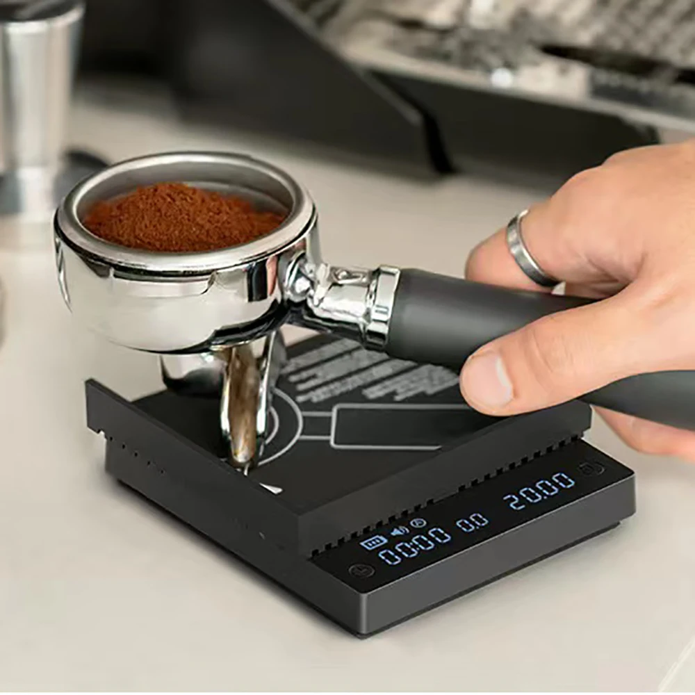 1pc New Timemore mini black mirror Italian coffee electronic scale touchable scale electric drip coffee pot