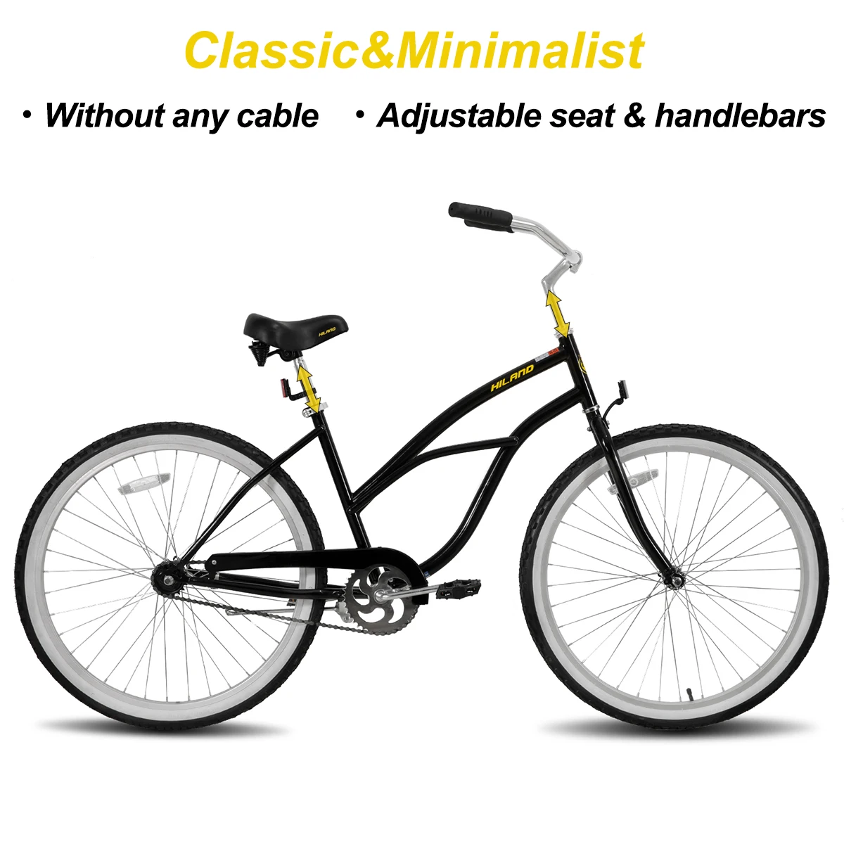 HILAND 26 Inch Women's Beach Cruiser Bike 2