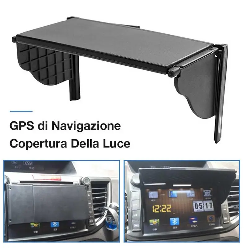 255mm GPS Navigator Sun Shade Visor Universal Sun Hat Light Cover ABS Anti-Glare Shield Screen Sun Shade Navigator Accessories