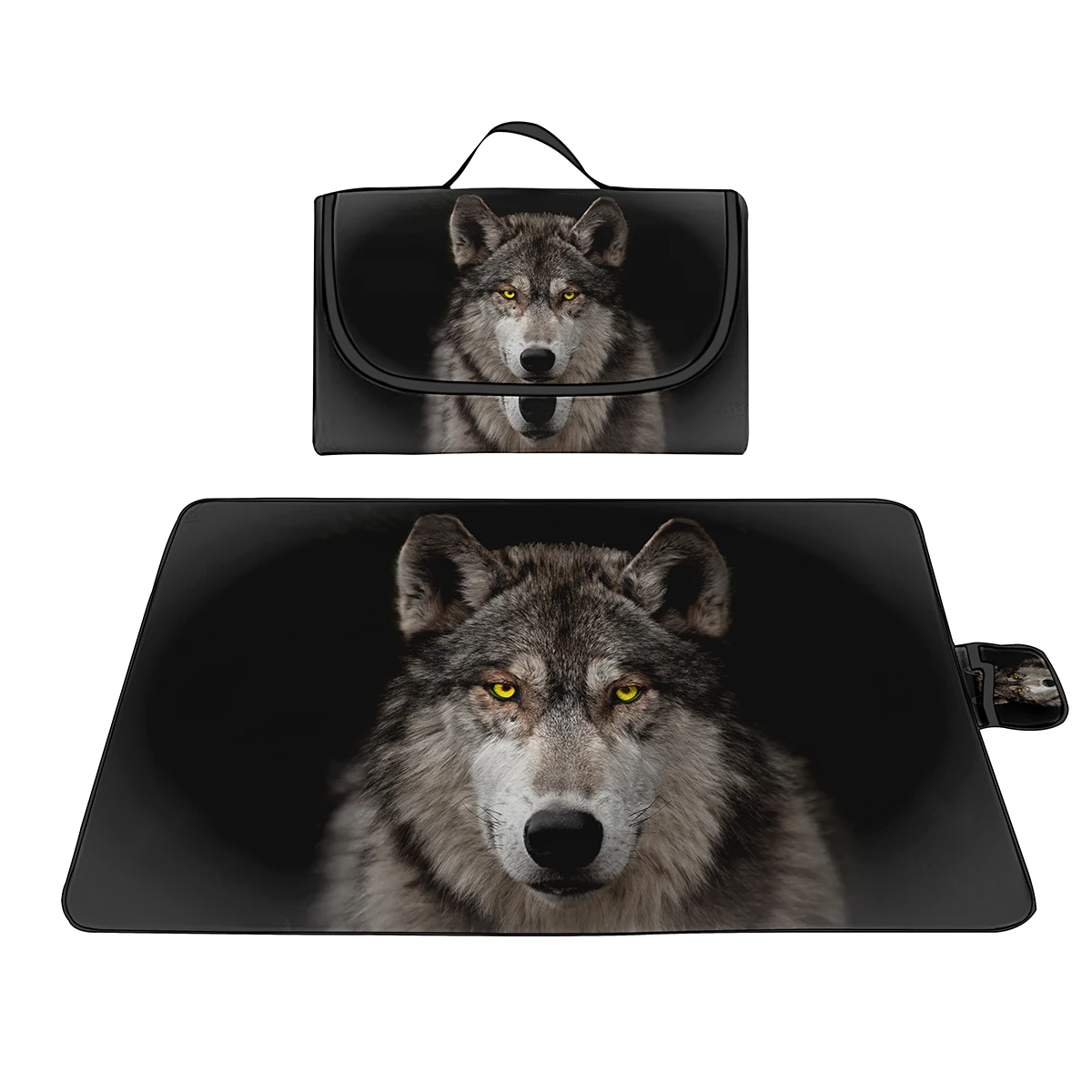 

Портативное большое одеяло для пикника на открытом воздухе, легкое одеяло из ткани Оксфорд для пляжа, путешествий, кемпинга, лужайки, музыки, фестиваля, волка