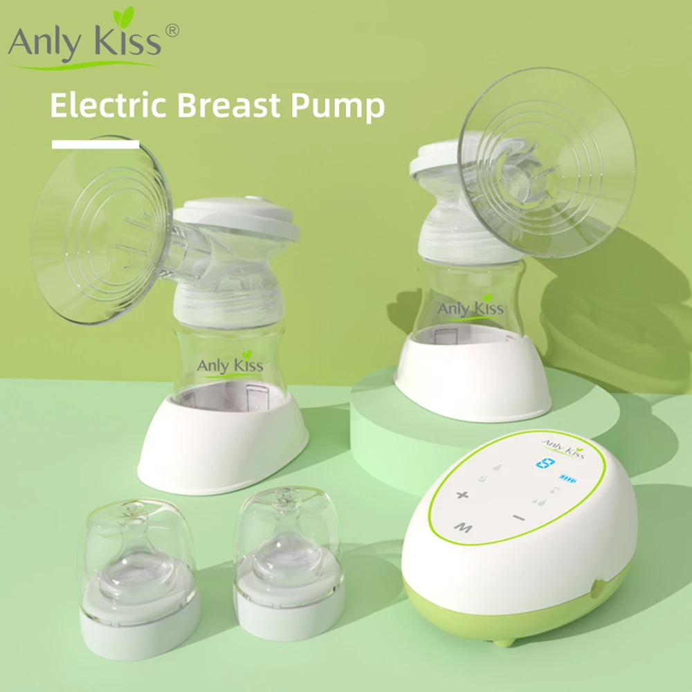 Anly Kiss Silicone Adjustable Electric Breast Pump Automatic Maternity Breastpump With Bottle and Pacifier Factory Directly electric breast pump bpa free