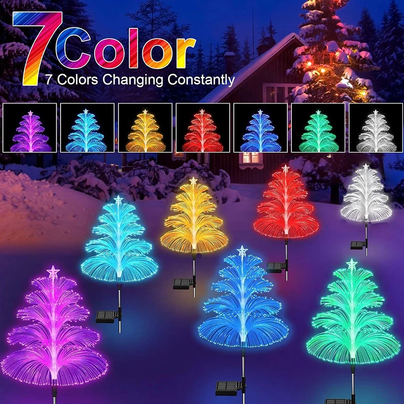 Solar LED Lights 7 Color Change Waterproof Outdoor Garden Decor Lawn Lamp