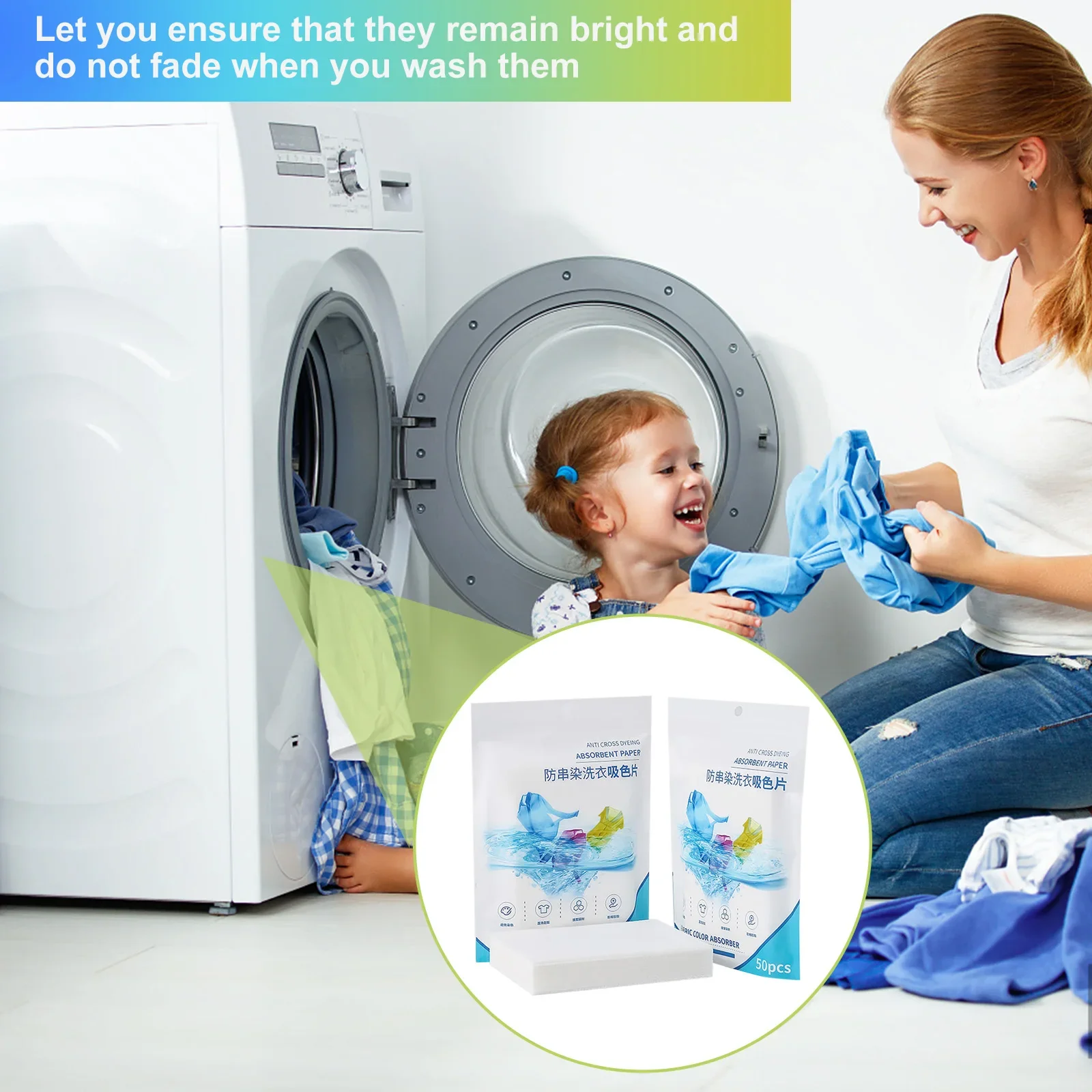 Laundry Cloth Laundry Color Catcher Sheets 200/50pcs Dyeing Cloth for Washing Machine Mixed Dyeing Anti-color Absorption Board Personal Care Laundry Accessories Cleaning