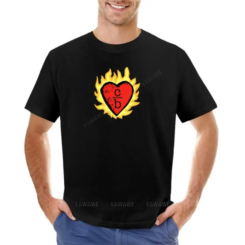 

clothes over bros heart logo T-Shirt korean fashion plus size t shirts t-shirts man plain black t shirts men