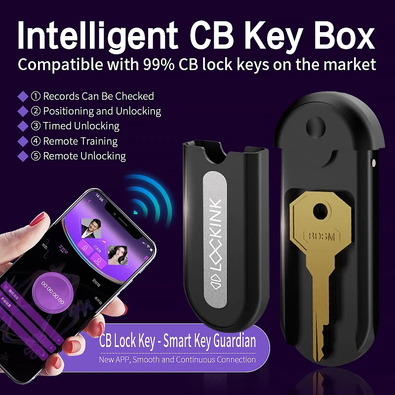 Smart Chastity Lock Box ABS/Metal Key Holder With Remote APP & Bluetooth BDSM Control Gear For Adult Couple Play